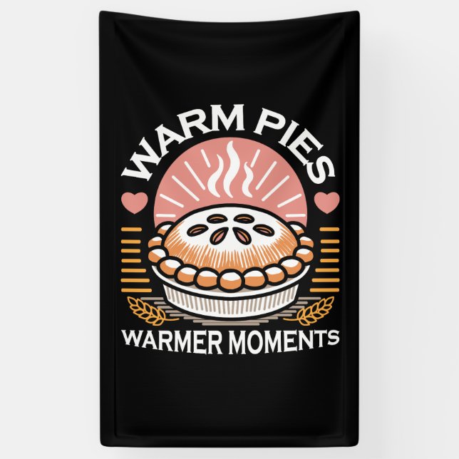 Cosy Pie Illustration: Warm Pies Warmer Moments Banner (Vertical)