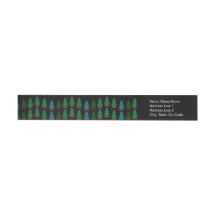 Cosy Pine Tree Forest Return Address Labels