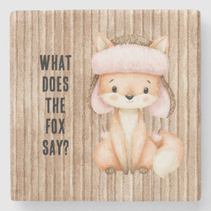 Cosy Pink Cream Bow Stone Coaster