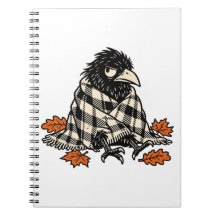 Cosy Plaid Crow Autumn Notebook