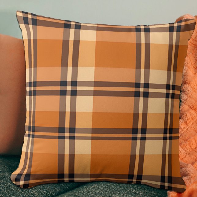 Cosy Plaid Fall Autumn Thanksgiving Cushion (Creator Uploaded)