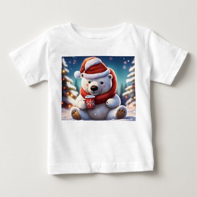 Cosy Polar Bear Christmas Tee (Front)