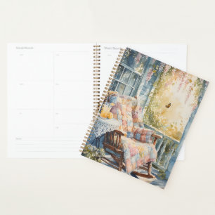 Cosy Porch with Quilt and Lemonade Charm Planner