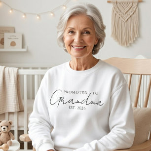 Cosy Promoted To Grandma EST Year Design Sweatshirt