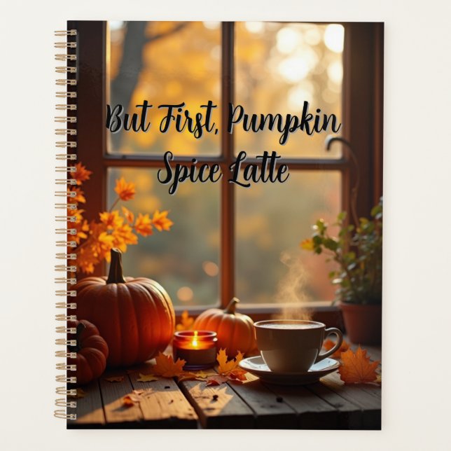 Cosy Pumpkin Autumn Leaves (Seasonal Edition) Planner (Front)