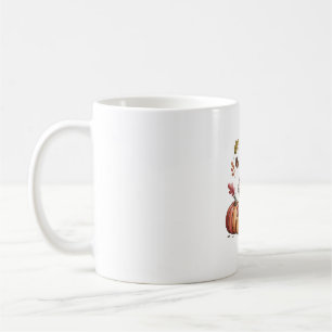 Cosy Pumpkin Coffee Goose Fall Art Mug