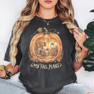 Cosy Pumpkin Fall Plans Autumn Armchair T-Shirt