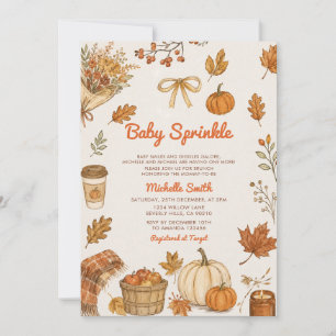 Cosy Pumpkin Patch Baby Shower Fall Baby Sprinkle Invitation