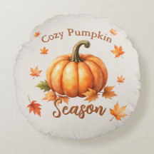 Cosy Pumpkin Season - Fall Throw Pillow