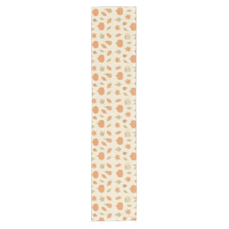 Cosy Pumpkin Spice Autumn Seamless Pattern Short Table Runner