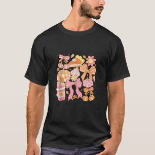 Cosy Pumpkin Spice Floral Autumn Pumpkin Pie Vibes T-Shirt