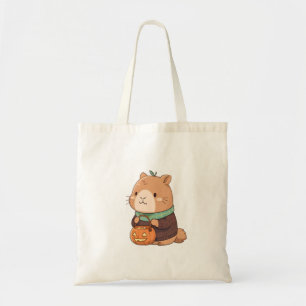 Cosy Pumpkin Sweater Capybara Autumn Leaves Tote Bag