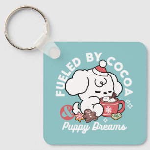 Cosy Puppy Dreams – Hot Chocolate and Christmas Key Ring