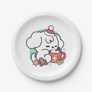 Cosy Puppy Dreams – Hot Chocolate and Christmas Paper Plate