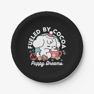 Cosy Puppy Dreams – Hot Chocolate and Christmas Paper Plate