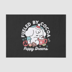 Cosy Puppy Dreams – Hot Chocolate and Christmas Tissue Paper