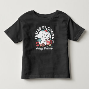 Cosy Puppy Dreams – Hot Chocolate and Christmas Toddler T-Shirt
