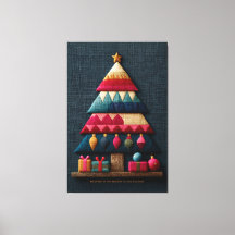 Cosy Quilted Fabric Texture Christmas Tree