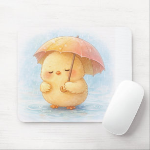 Cosy Rainy Day Alma Chick Cute Mouse Pad