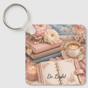 Cosy Rainy Day Floral Keychain Editable