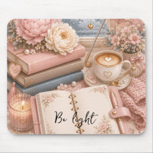 Cosy Rainy Day Floral Mouse Pad editable