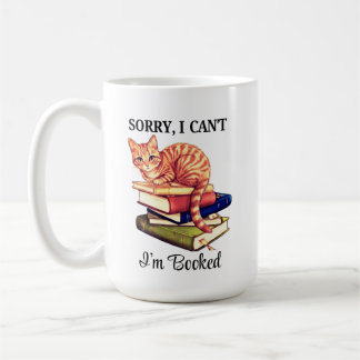 Cosy Reading Cat - I’m Booked Coffee Mug