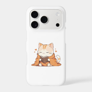 Cosy Reading Cat Kawaii Bookworm Kitten Design