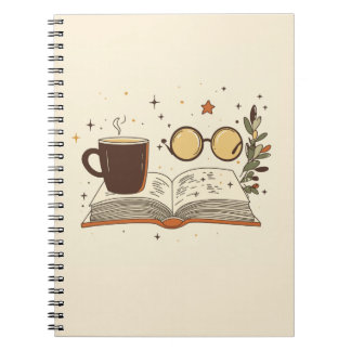 Cosy Reading Coffee Aesthetic Notebook