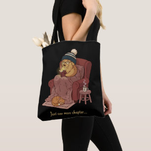 Cosy Reading Dog – Just One More Chapter Book Love Tote Bag