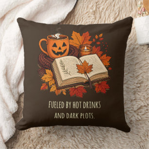 Cosy Reading Nook Autumn Accent Throw Pillow