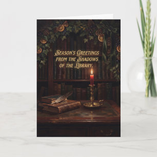 Cosy Reading Room Seasons Greetings Card