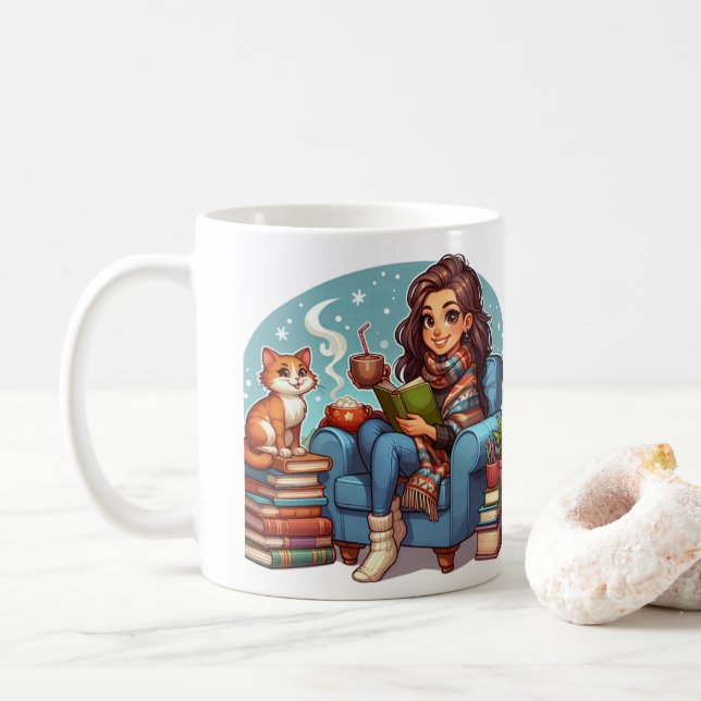 Cosy Reading Time Coffee Mug (With Donut)