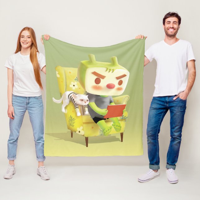 Cosy Reading Time with Pet Fleece Blanket (In Situ)