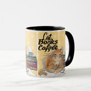 Cosy Reading with Cute Cats and Coffee Vibes Mug