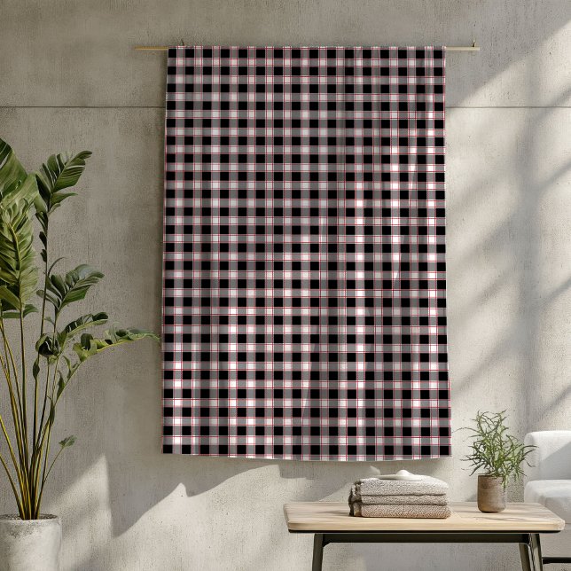 Cosy Red Black Plaid Blanket for Cabin or Campfire (Cozy Red Black Plaid Blanket for Cabin or Campfire)