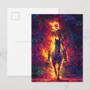 Cosy Red Telephone Booth White Cat Night Scene Postcard