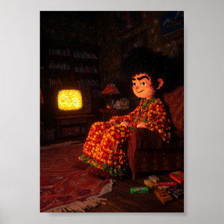 Cosy Retro 8-Bit Gaming Vibes | Pixel Art  Poster