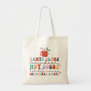 Cosy Retro Christmas Colourful Fun Tote Bag