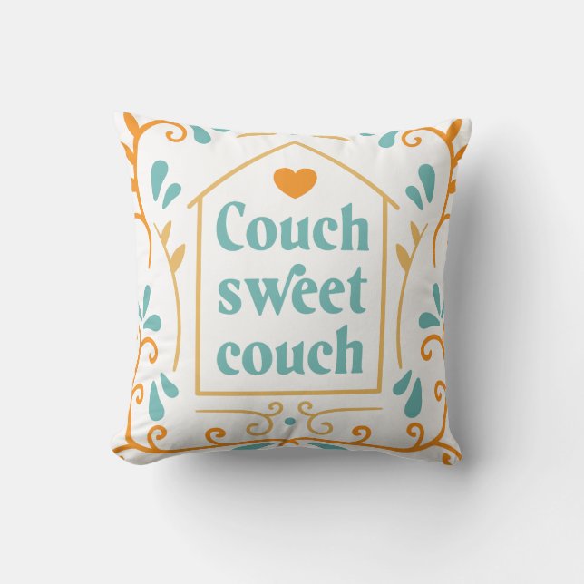 Cosy Retro Lettering Cushion (Front)