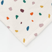 Cosy Retro Terrazzo Fleece Blanket 
