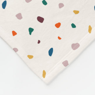 Cosy Retro Terrazzo Fleece Blanket 