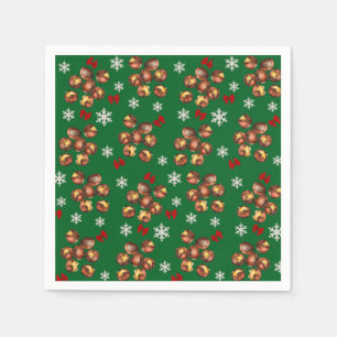 Cosy Roasted Chestnuts  And Snowflakes Winter Napkin