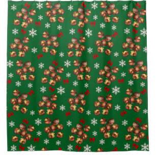 Cosy Roasted Chestnuts And Snowflakes Winter Shower Curtain