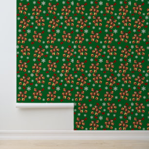 Cosy Roasted Chestnuts And Snowflakes Winter Wallpaper