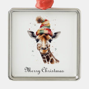 Cosy Safari Christmas, custom Metal Tree Decoration