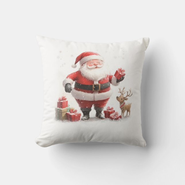 Cosy Santa Claus Decorative Pillow (Front)