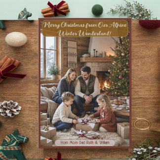 Cosy Scandinavian Alpine Christmas 2 Family Photo