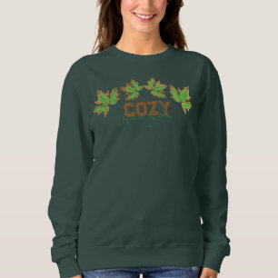Cosy season autumn fall leaves design sweatshirt
