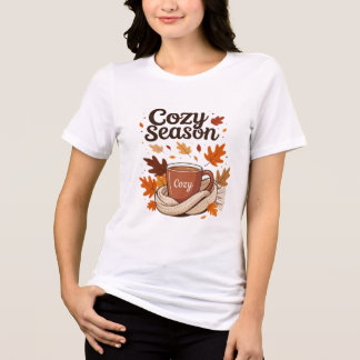 Cosy Season Autumn Fall Vibes Coffee Tri-Blend Shirt