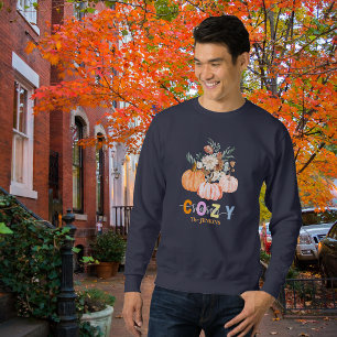 Cosy Season Harvest Blooms Personalise Name Sweatshirt